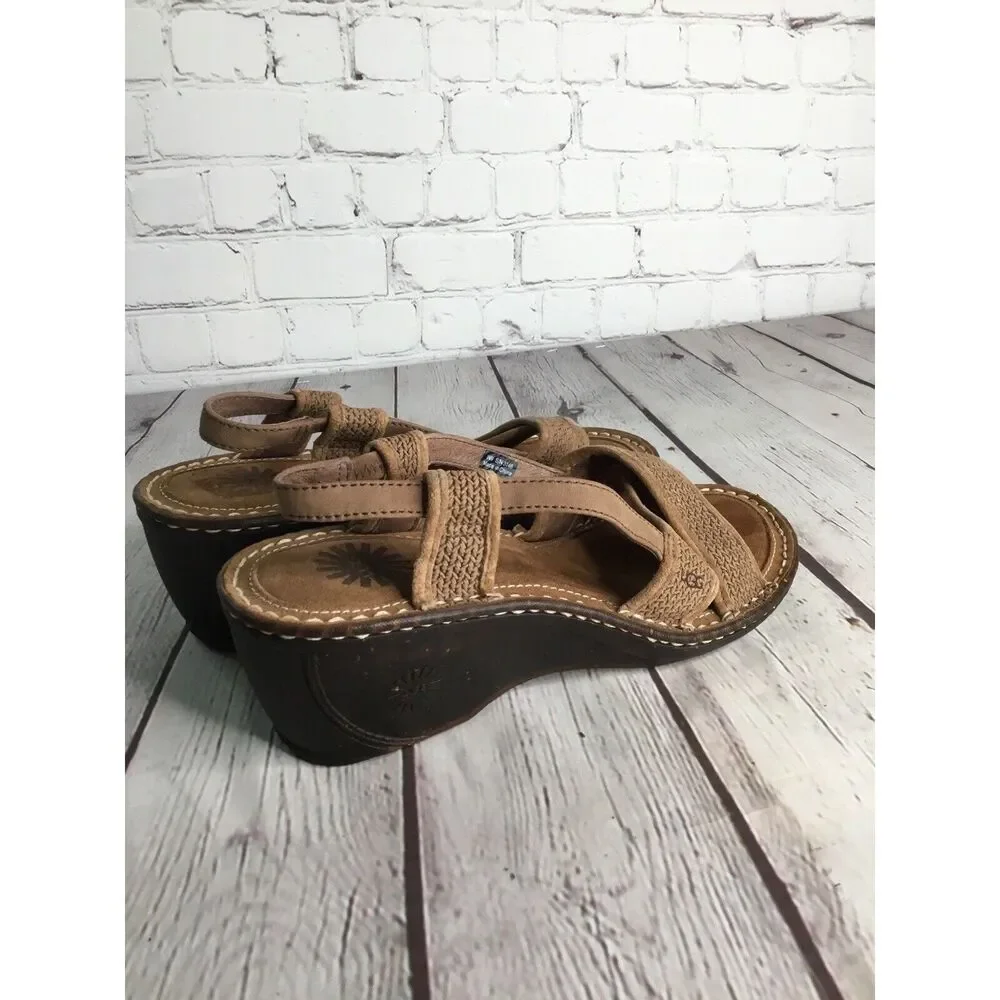 UGG Sandals Women’s  Size 9 ‎ Slingback Jute Wedge Strappy Basket Woven Neutral
